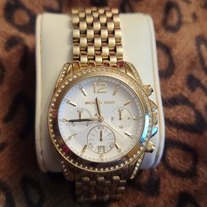 MICHAEL KORS crystal watch, gold